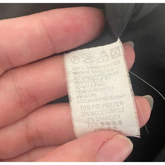 G2000 Women's Blazer Black Solid Wool Blend Long Sleeve Size 34 (US Size 4) - Picture 8 of 8